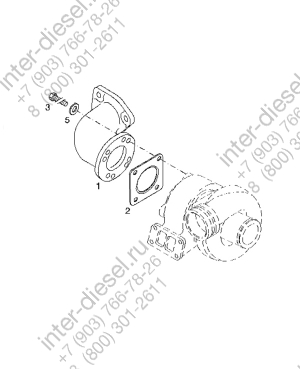 Прокладка соединения турбины с глушителем 04283301 (Gasket)