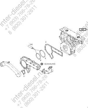 Водяной насос охлаждающей жидкости (Repair kit) 02937465