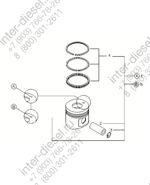 Поршень (Piston) 1 ремонтного размера 94,5 mm 04281451