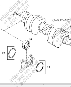 Вкладыш коренной (Main bearing) 04231081