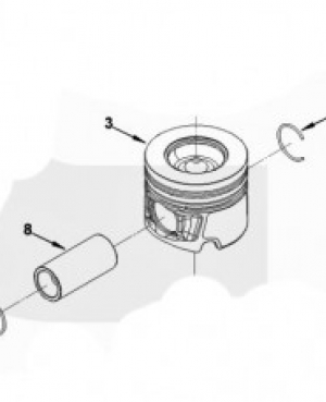 Поршень двигателя в сборе с пальцем Federal Mogul 4995266AE, PP1601-0-AE