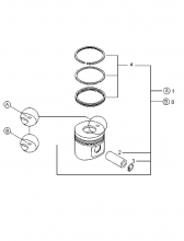 Поршневые кольца (Set of pist. rings) 04280565