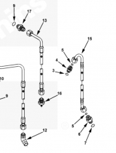 Трубка слива масла с турбины (Turbocharger Oil Drain Connection) 3328640