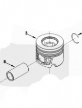 Поршень двигателя в сборе с пальцем Federal Mogul 4995266AE, PP1601-0-AE