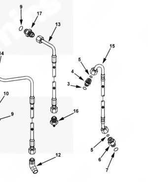 Трубка слива масла с турбины (Turbocharger Oil Drain Connection) 3328640
