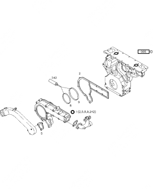 Водяной насос охлаждающей жидкости (Repair kit) 02937465