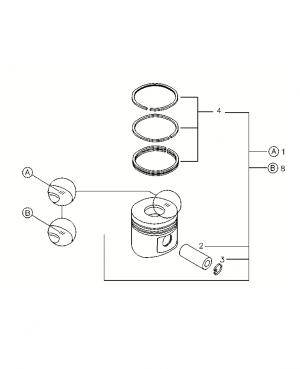 Поршень (Piston) 1 ремонтного размера 94,5 mm 04281451