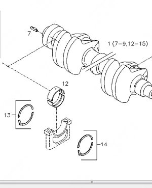 Вкладыш коренной (Main bearing) 04231081