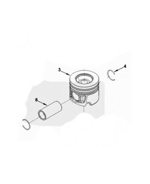 Поршень двигателя в сборе с пальцем Federal Mogul 4995266AE, PP1601-0-AE