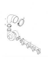 Колено наддува воздуха (Charge air elbow) 04253378