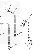 Трубка слива масла с турбины (Turbocharger Oil Drain Connection) 3328640